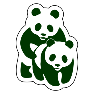Naughty Panda Sticker (Dark Green)